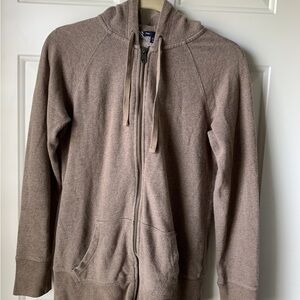 GAP Taupe Zip-Up Hoodie Jacket Size S